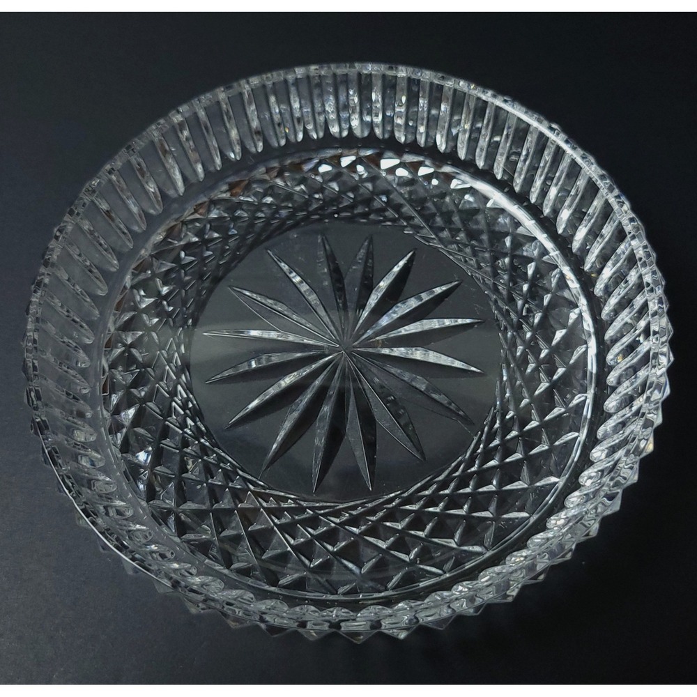 Waterford Crystal Heritage Bottle Coaster Clear Cut Glass Starburst 5 Inch